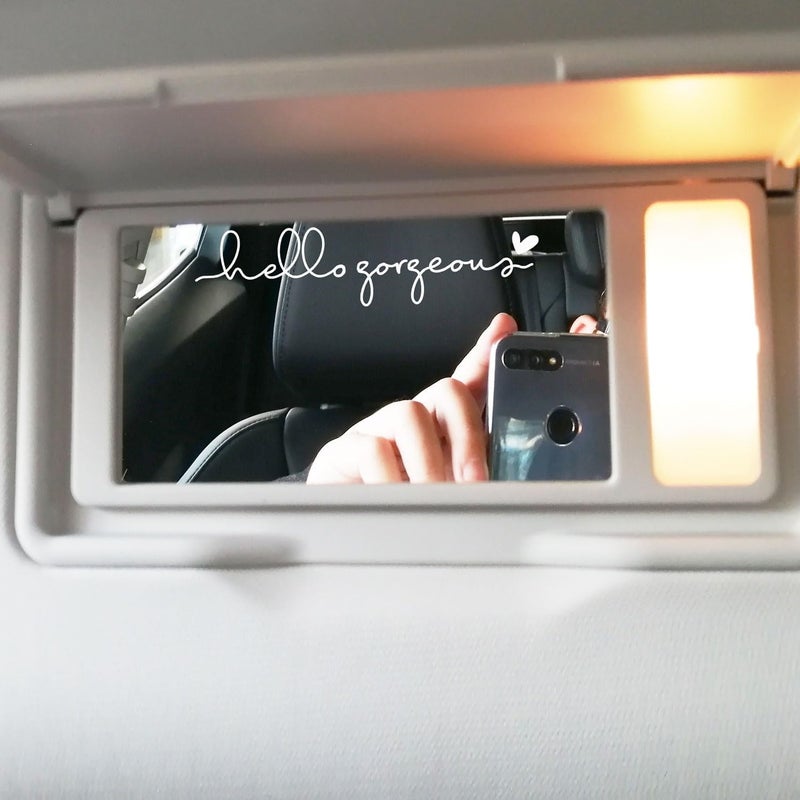 OFlyDesigns 2 x Hello Gorgeous Rearview Mirror Vinyl Decal Sticker, Hello Gorgeous Decal, Self-Love, Self-Care Stickers, Car Windshield, Rear View Mirror, Laptop Sticker, Affirmation Sticker - Image 2